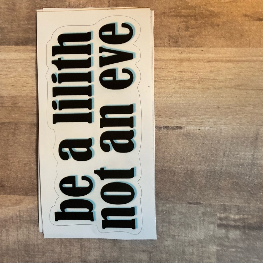 Inspirational Sticker with Black Text